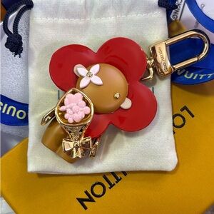 Fashionista  Red and Gold Floral Key Holder with Vivian